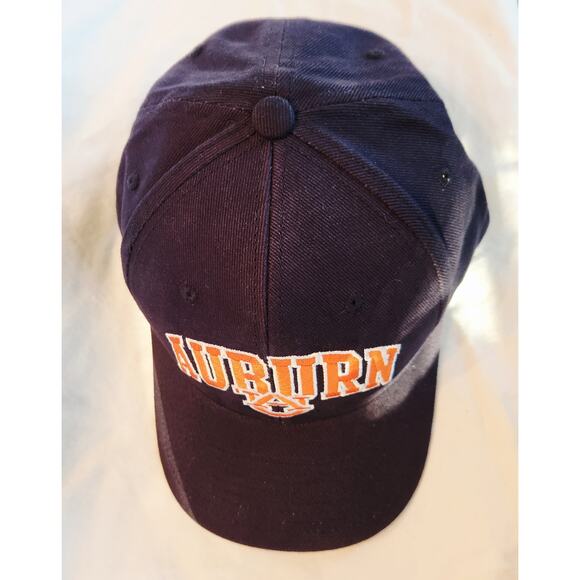Auburn Tigers Hat Navy Adjustable Strap Orange Arch Team Logo Cap - Picture 3 of 5